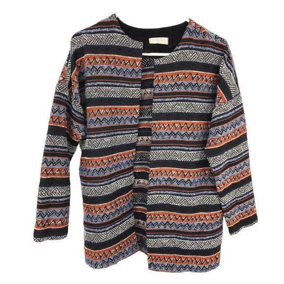 Elodie Woven Tapestry Cotton Blend Coat Jacket Multicolor with Pocket Size S - Picture 1 of 7